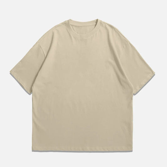 Drop Shoulder Basic Short Sleeves Tees