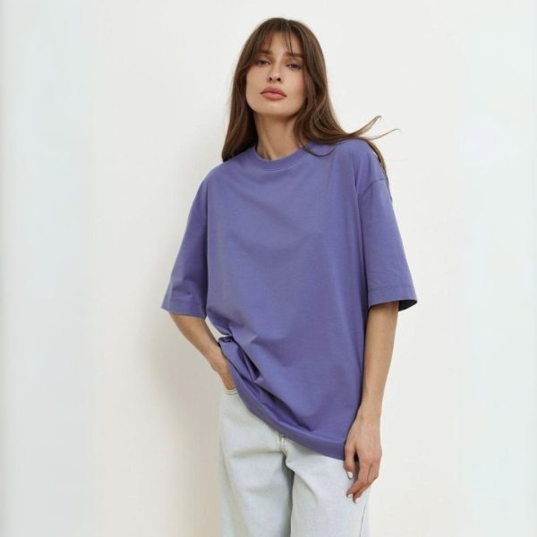 Drop Shoulder Basic Short Sleeves T-shirt For Women