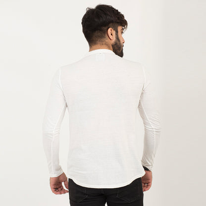 Long Sleeves Kurti Style Plain Tees For Men