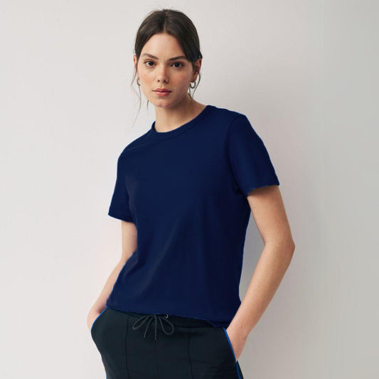 Short Sleeves Plain T-shirt For Women