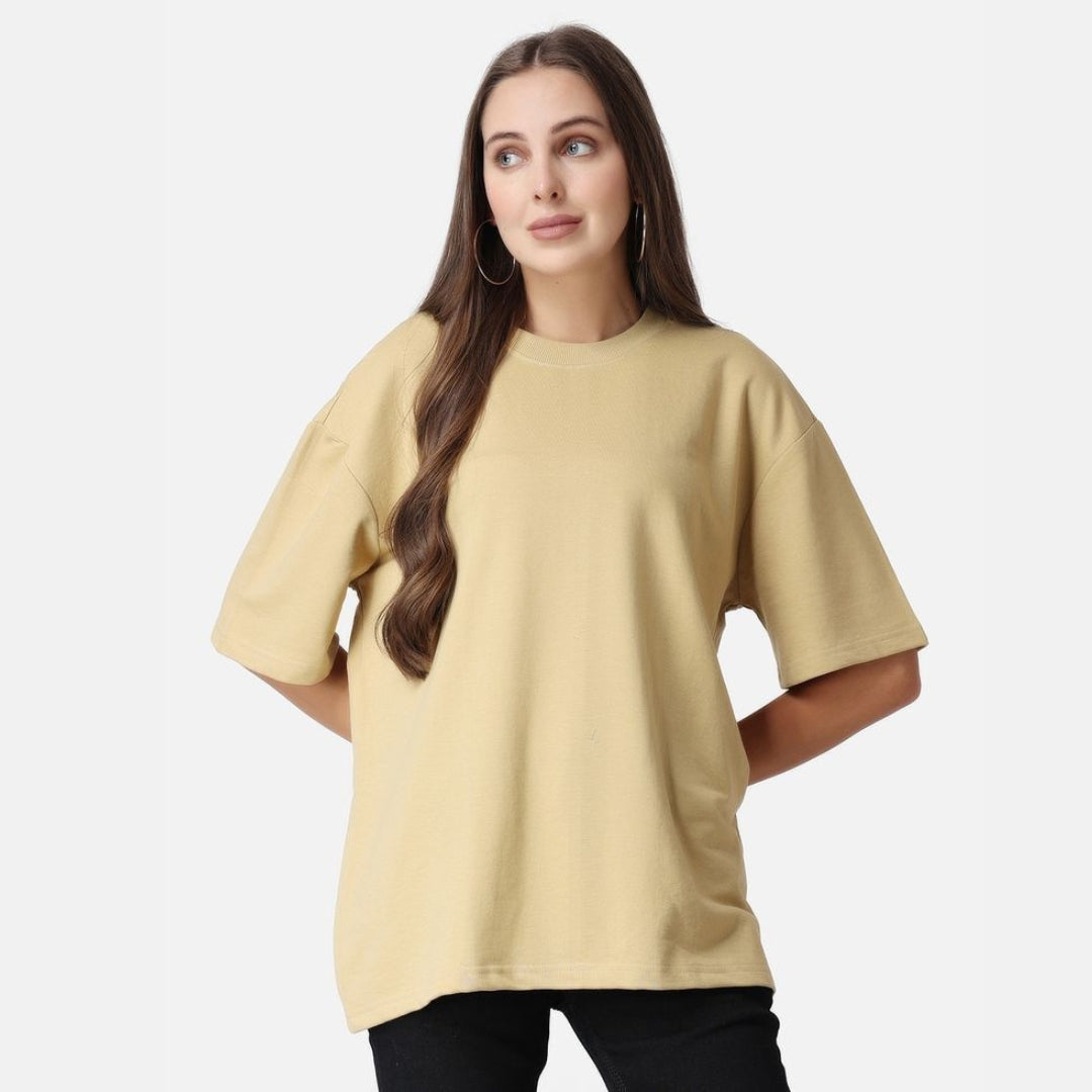Drop Shoulder Basic Short Sleeves T-shirt For Women - Ruku Garments