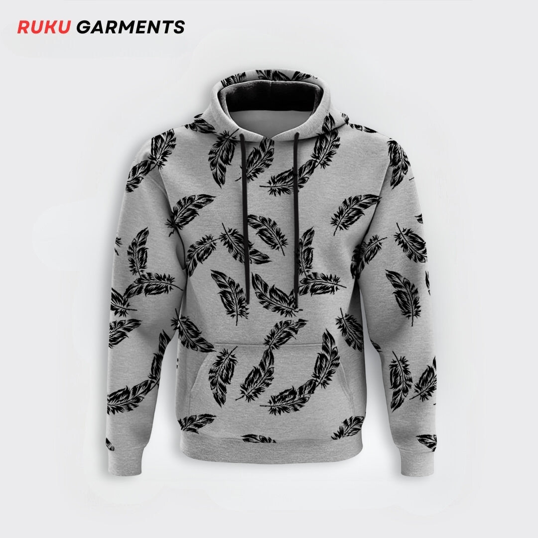 Hoodies Allover Printed Trendy for Men and Women - Ruku Garments
