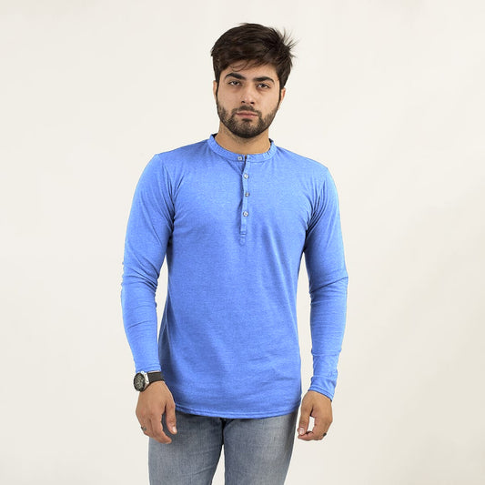 Long Sleeves Kurti Style Plain Tees For Men