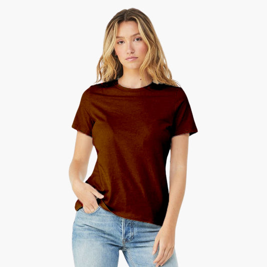 Short Sleeves Plain T-shirt For Women